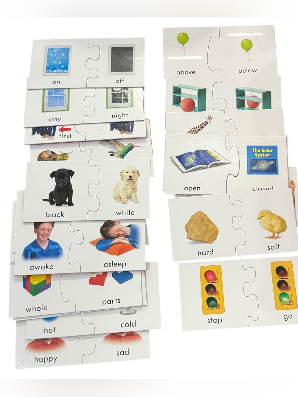 Opposites Matching Educational Learning Screen-Free Kids Floor Puzzle Toy.